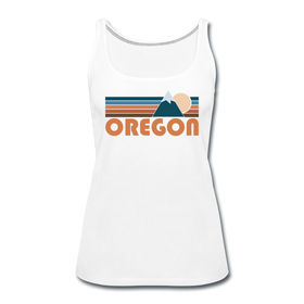 Oregon Women’s Tank Top - Retro Mountain Women’s Oregon Tank Top - white