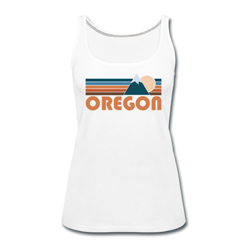 Oregon Women’s Tank Top - Retro Mountain Women’s Oregon Tank Top - white