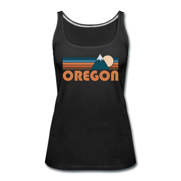 Oregon Women’s Tank Top - Retro Mountain Women’s Oregon Tank Top - black