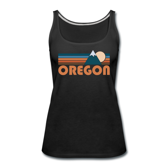 Oregon Women’s Tank Top - Retro Mountain Women’s Oregon Tank Top - black
