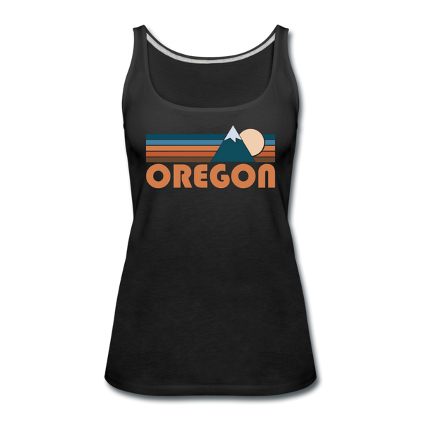 Oregon Women’s Tank Top - Retro Mountain Women’s Oregon Tank Top - black
