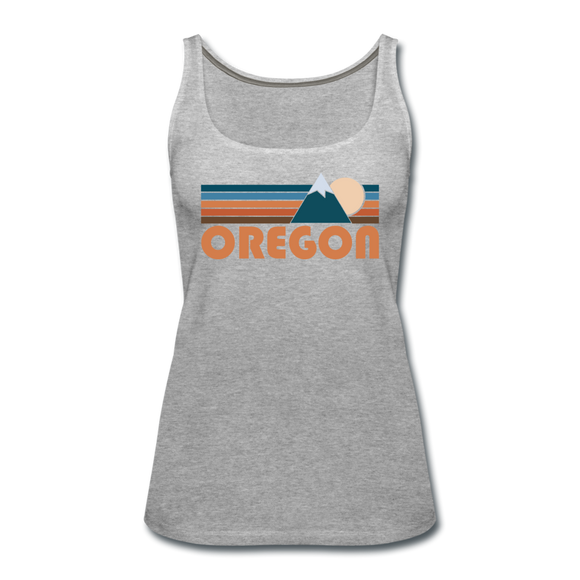 Oregon Women’s Tank Top - Retro Mountain Women’s Oregon Tank Top - heather gray