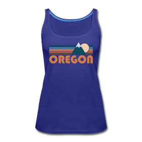 Oregon Women’s Tank Top - Retro Mountain Women’s Oregon Tank Top - royal blue