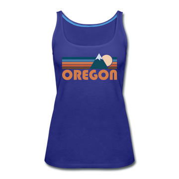 Oregon Women’s Tank Top - Retro Mountain Women’s Oregon Tank Top - royal blue