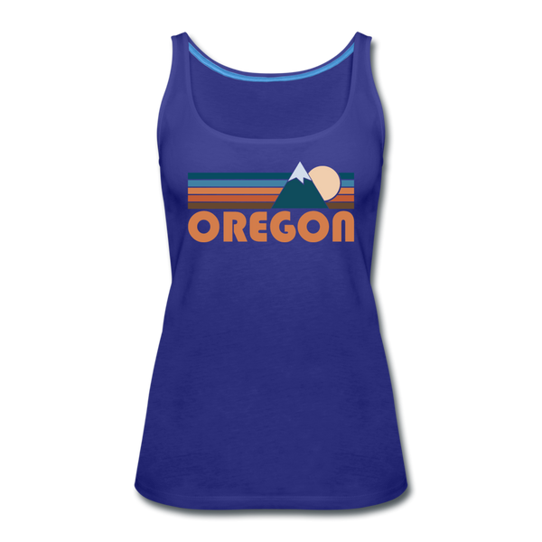 Oregon Women’s Tank Top - Retro Mountain Women’s Oregon Tank Top - royal blue