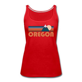 Oregon Women’s Tank Top - Retro Mountain Women’s Oregon Tank Top - red