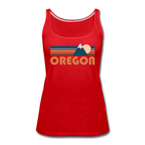Oregon Women’s Tank Top - Retro Mountain Women’s Oregon Tank Top - red