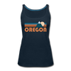 Oregon Women’s Tank Top - Retro Mountain Women’s Oregon Tank Top - deep navy