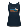 Colorado Springs, Colorado Women’s Tank Top - Retro Mountain Women’s Colorado Springs Tank Top - deep navy
