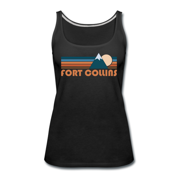 Fort Collins, Colorado Women’s Tank Top - Retro Mountain Women’s Fort Collins Tank Top - black
