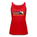 Crested Butte, Colorado Women’s Tank Top - Retro Mountain Women’s Crested Butte Tank Top - red