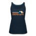 Crested Butte, Colorado Women’s Tank Top - Retro Mountain Women’s Crested Butte Tank Top - deep navy