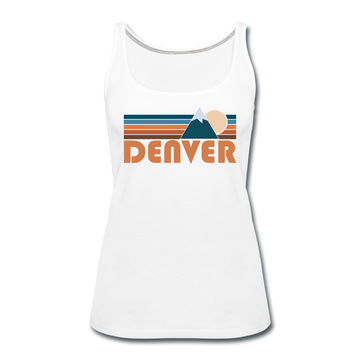 Denver, Colorado Women’s Tank Top - Retro Mountain Women’s Denver Tank Top - white
