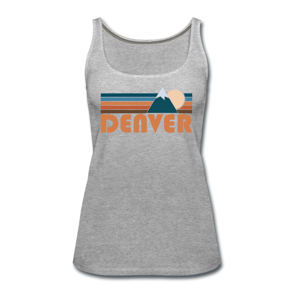 Denver, Colorado Women’s Tank Top - Retro Mountain Women’s Denver Tank Top - heather gray