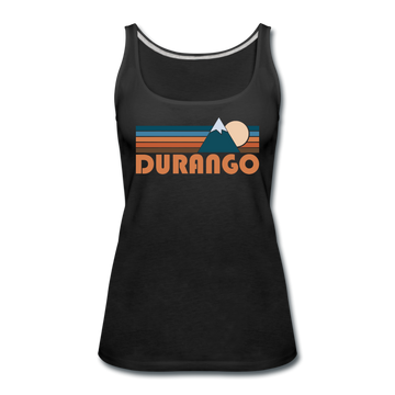 Durango, Colorado Women’s Tank Top - Retro Mountain Women’s Durango Tank Top - black