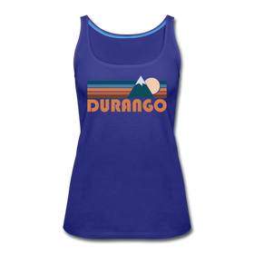 Durango, Colorado Women’s Tank Top - Retro Mountain Women’s Durango Tank Top - royal blue
