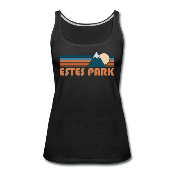 Estes Park, Colorado Women’s Tank Top - Retro Mountain Women’s Estes Park Tank Top - black