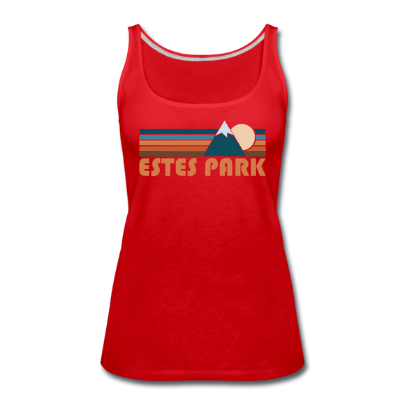 Estes Park, Colorado Women’s Tank Top - Retro Mountain Women’s Estes Park Tank Top - red