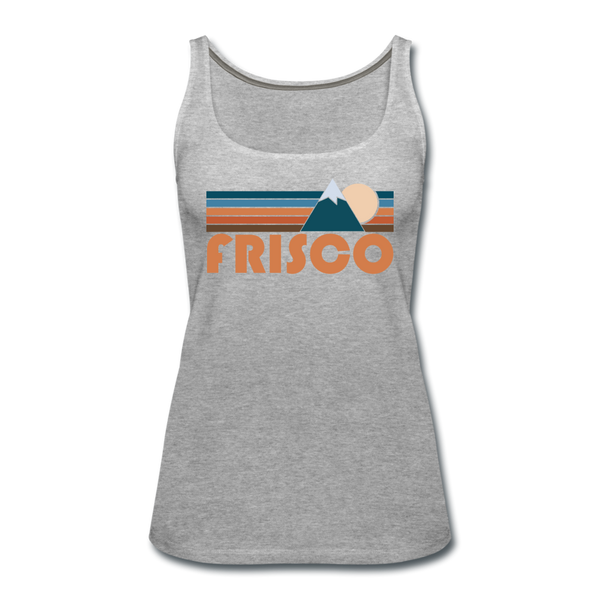 Frisco, Colorado Women’s Tank Top - Retro Mountain Women’s Frisco Tank Top - heather gray