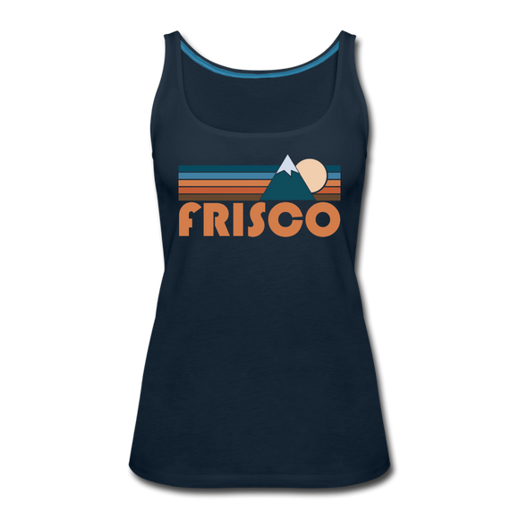 Frisco, Colorado Women’s Tank Top - Retro Mountain Women’s Frisco Tank Top - deep navy