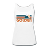 Golden, Colorado Women’s Tank Top - Retro Mountain Women’s Golden Tank Top - white