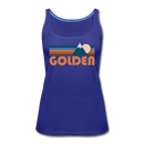 Golden, Colorado Women’s Tank Top - Retro Mountain Women’s Golden Tank Top - royal blue