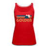 Golden, Colorado Women’s Tank Top - Retro Mountain Women’s Golden Tank Top - red