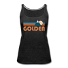 Golden, Colorado Women’s Tank Top - Retro Mountain Women’s Golden Tank Top - charcoal gray