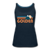 Golden, Colorado Women’s Tank Top - Retro Mountain Women’s Golden Tank Top - deep navy