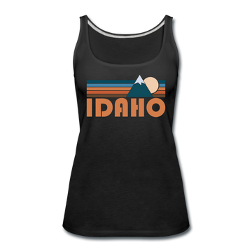 Idaho Women’s Tank Top - Retro Mountain Women’s Idaho Tank Top - black