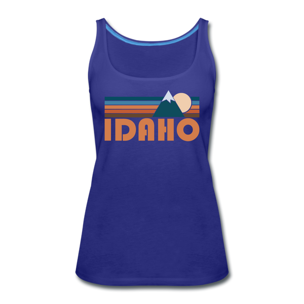Idaho Women’s Tank Top - Retro Mountain Women’s Idaho Tank Top - royal blue