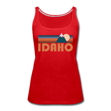 Idaho Women’s Tank Top - Retro Mountain Women’s Idaho Tank Top - red