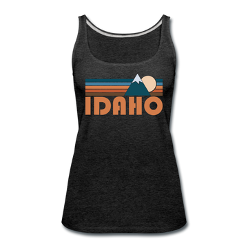 Idaho Women’s Tank Top - Retro Mountain Women’s Idaho Tank Top - charcoal gray