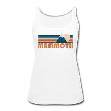 Mammoth, California Women’s Tank Top - Retro Mountain Women’s Mammoth Tank Top - white