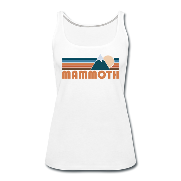 Mammoth, California Women’s Tank Top - Retro Mountain Women’s Mammoth Tank Top - white