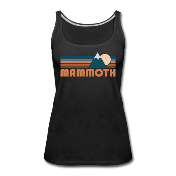 Mammoth, California Women’s Tank Top - Retro Mountain Women’s Mammoth Tank Top - black