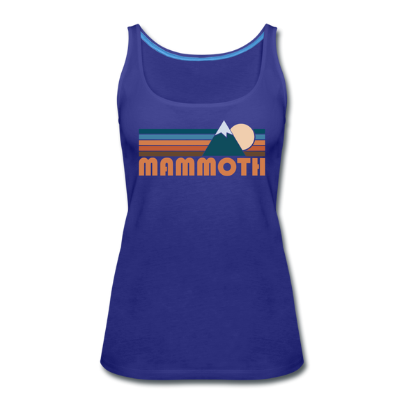 Mammoth, California Women’s Tank Top - Retro Mountain Women’s Mammoth Tank Top - royal blue