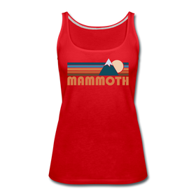 Mammoth, California Women’s Tank Top - Retro Mountain Women’s Mammoth Tank Top - red
