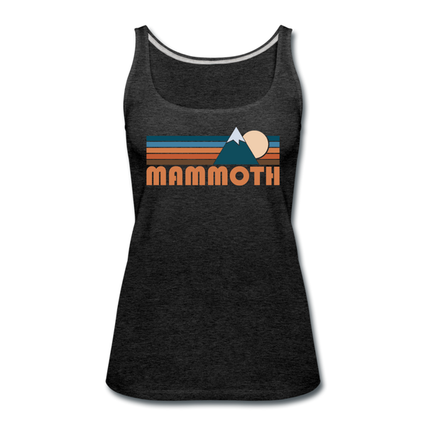 Mammoth, California Women’s Tank Top - Retro Mountain Women’s Mammoth Tank Top - charcoal gray