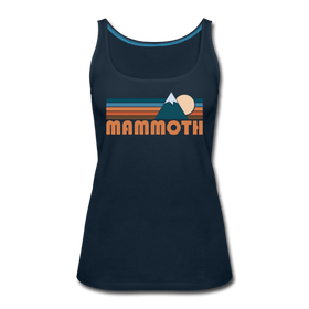Mammoth, California Women’s Tank Top - Retro Mountain Women’s Mammoth Tank Top - deep navy
