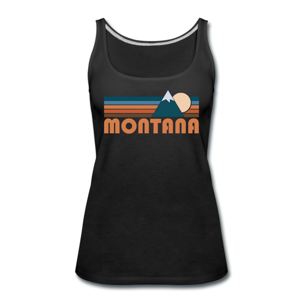Montana Women’s Tank Top - Retro Mountain Women’s Montana Tank Top - black