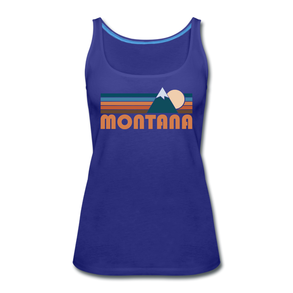 Montana Women’s Tank Top - Retro Mountain Women’s Montana Tank Top - royal blue