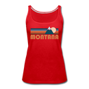 Montana Women’s Tank Top - Retro Mountain Women’s Montana Tank Top - red