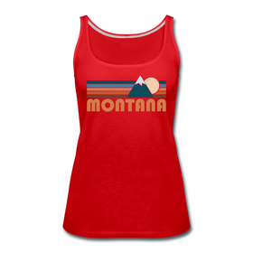 Montana Women’s Tank Top - Retro Mountain Women’s Montana Tank Top - red