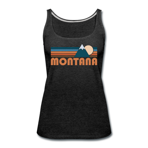 Montana Women’s Tank Top - Retro Mountain Women’s Montana Tank Top - charcoal gray