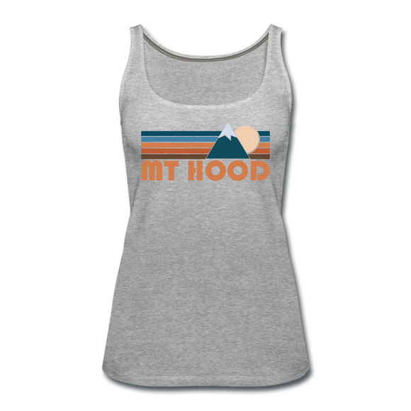 Mount Hood, Oregon Women’s Tank Top - Retro Mountain Women’s Mount Hood Tank Top - heather gray