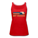 Mount Hood, Oregon Women’s Tank Top - Retro Mountain Women’s Mount Hood Tank Top - red
