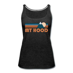 Mount Hood, Oregon Women’s Tank Top - Retro Mountain Women’s Mount Hood Tank Top - charcoal gray