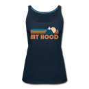 Mount Hood, Oregon Women’s Tank Top - Retro Mountain Women’s Mount Hood Tank Top - deep navy