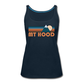 Mount Hood, Oregon Women’s Tank Top - Retro Mountain Women’s Mount Hood Tank Top - deep navy